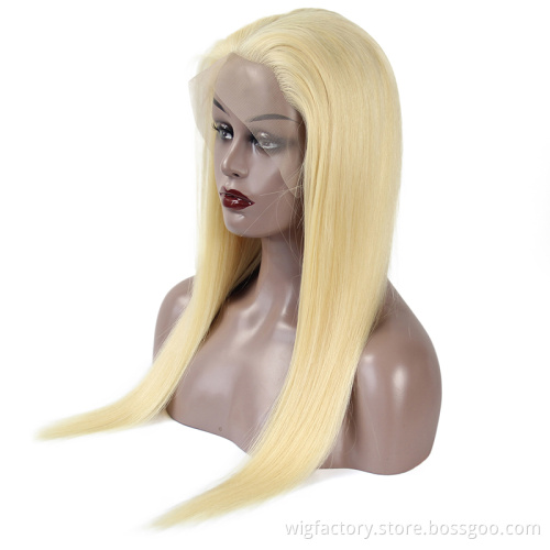 Best selling products human hair 613 wig t part, swiss lace front 613 ash blonde lace front wig, straight 150% 613 t part wig